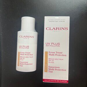 Clarins UV Plus Anti Pollution Antioxidant Tinted Face Sunscreen SPF 50, 1.7oz